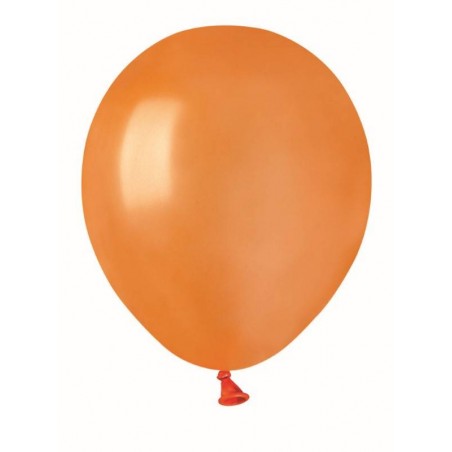 PALLONE LATTICE 5'' 12cm ARANCIONE METAL 100pz