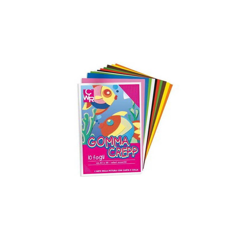 GOMMA EVA CREPP COLOR 30x50cm ASS.TI 10pz