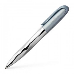 PENNA A SFERA N'ICE FUSTO CROMATO LUCIDO CAPP.AZZURRO REFILL XB