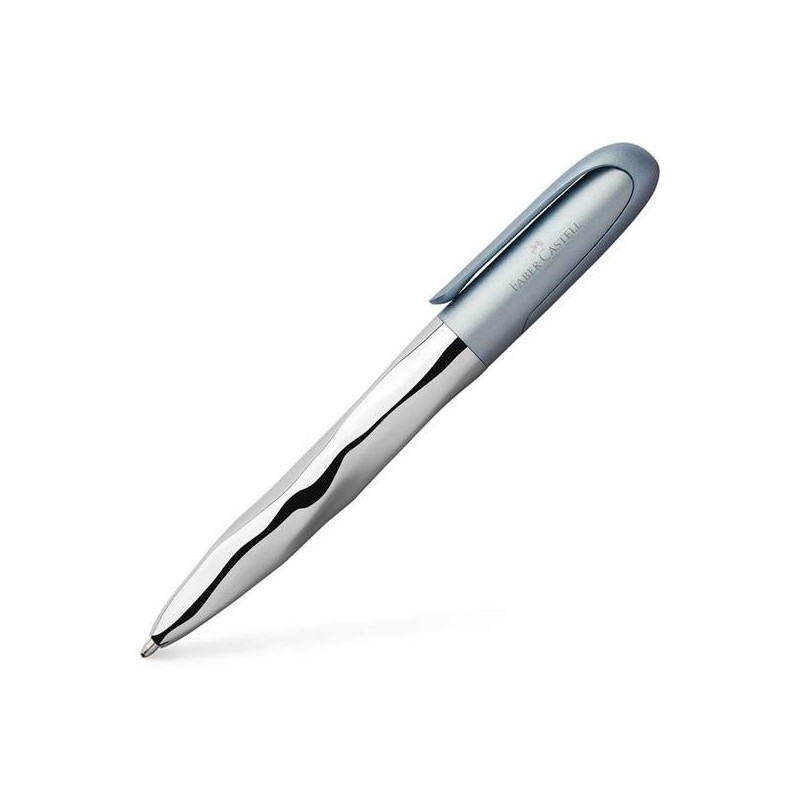 PENNA A SFERA N'ICE FUSTO CROMATO LUCIDO CAPP.AZZURRO REFILL XB