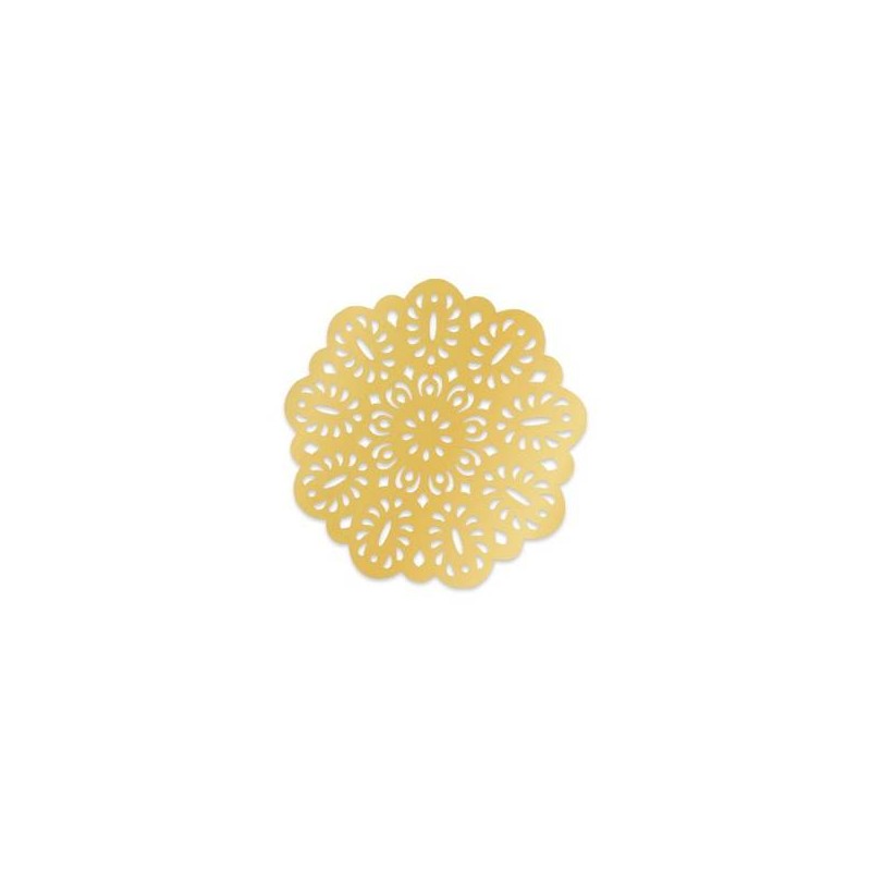 SOTTOBICCHIERI ORO TRAFORATI Ø9cm 8pz