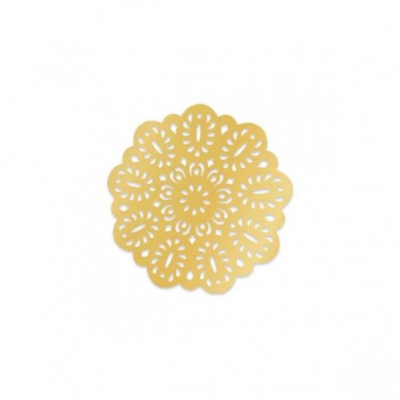SOTTOBICCHIERI ORO TRAFORATI Ø9cm 8pz