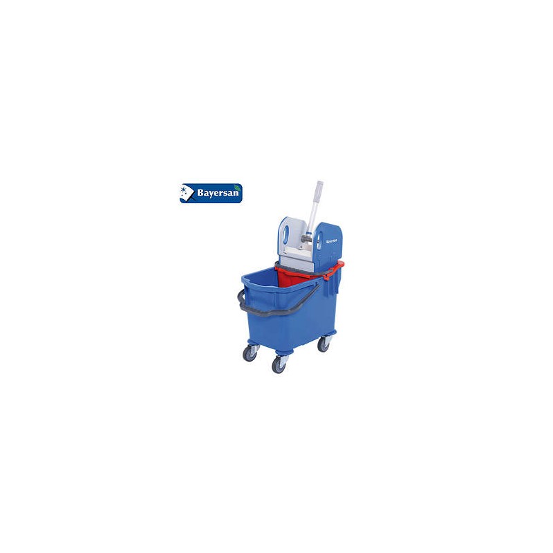CARRELLO ERGO DOUBLE BUCKET 2 VASCHE 25+10lt C/STRIZZATORE KS03