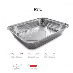TEGLIA ALLUMINIO C+C 8 PRZ R31L + COPERCHIO CARTONCINO 25PZ CONTITAL