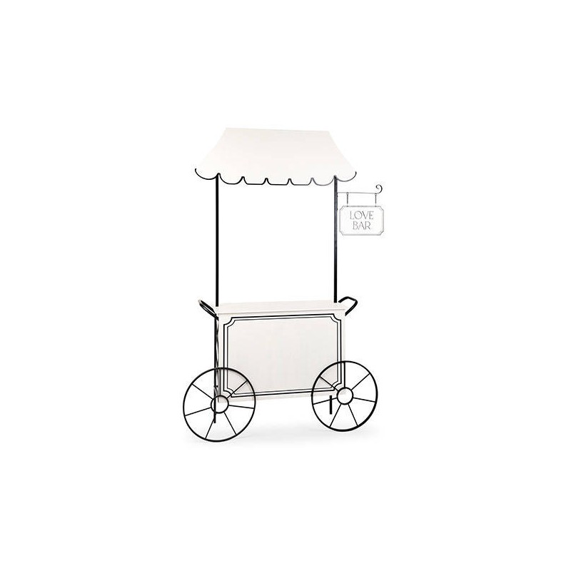 CARRETTO METALLO BIANCO/NERO 150x39x215cm
