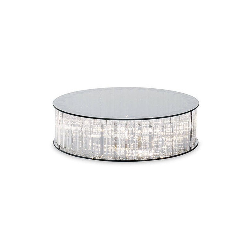 ALZATA VETRO C/LED ø35x10cm