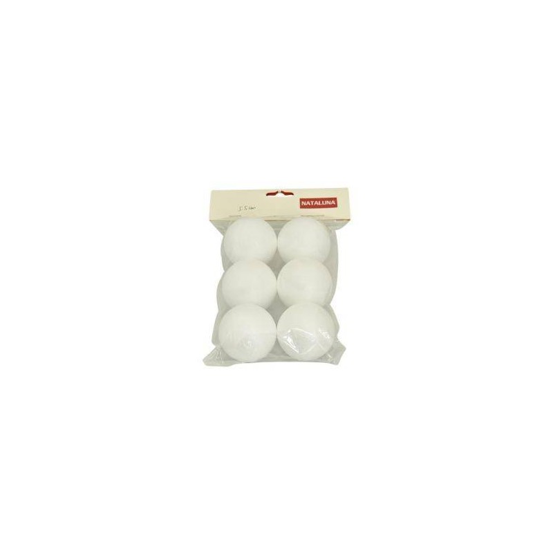 SFERA IN POLISTIROLO DECOUPAGE  ø5,5cm 6pz