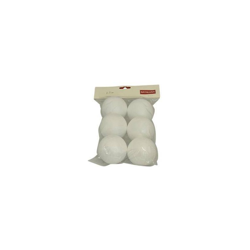 SFERA IN POLISTIROLO DECOUPAGE  ø6,5cm 6pz