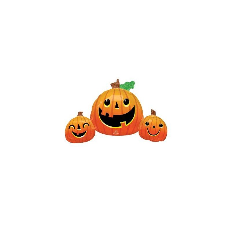 PALLONE MYLAR TRIO ZUCCHE SORRIDENTI SUPER SHAPE 35