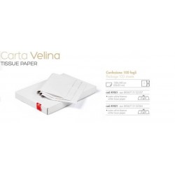 CARTA VELINA gr.21 BIANCA 100x140cm 100 FOGLI PIEGATI