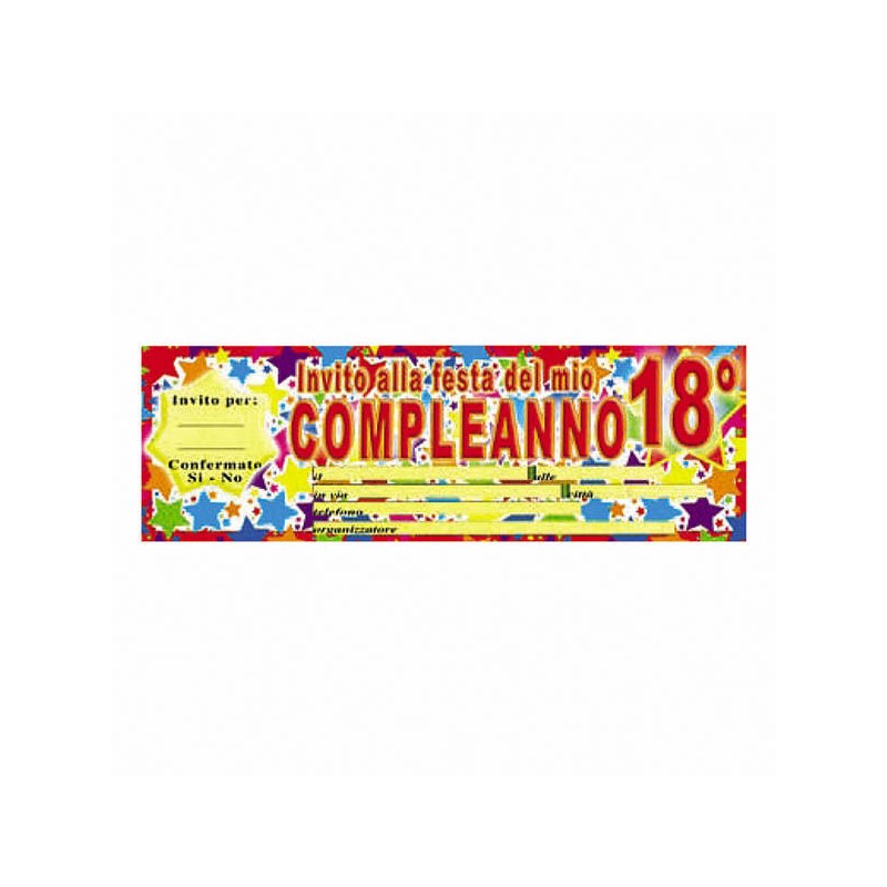 BLOCCHETTO INVITI 18 STARDUST 20pz