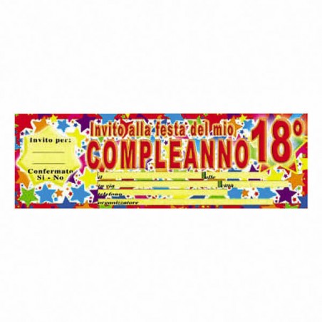 BLOCCHETTO INVITI 18 STARDUST 20pz