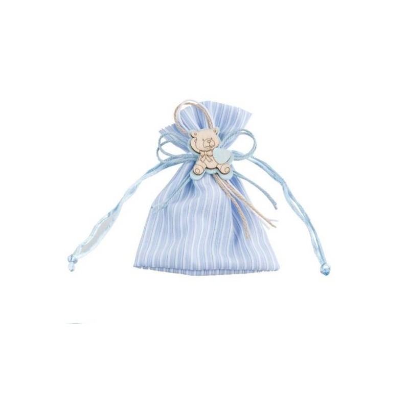 SACCHETTO RIGHE C/ORSETTO BOY H.11cm 12pz