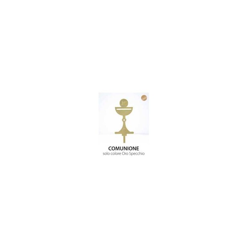 CAKE TOPPER PLEXY CALICE COMUNIONE ORO 1pz