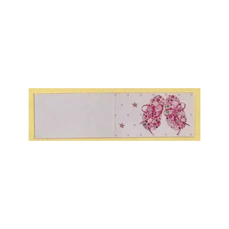 BIGLIETTI BOMBONIERA NASCITA ROSA 20pz 1332