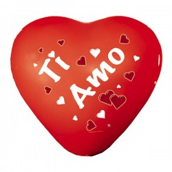 PALLONCINI LATTICE 10'' CUORE TI AMO 12pz