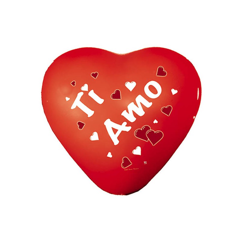 PALLONCINI LATTICE 10'' CUORE TI AMO 12pz