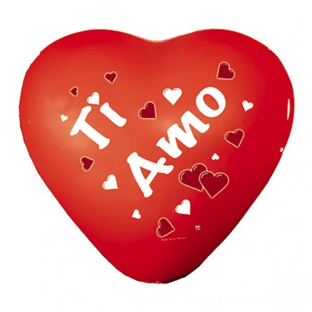 PALLONCINI LATTICE 10'' CUORE TI AMO 12pz