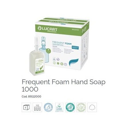 SAPONE PREMIUM FREQUENT FOAM HAND SOAP LUCART IDENTITY 338 6x1000ml