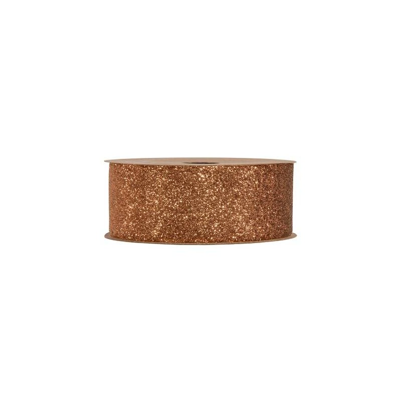 NASTRO DESIREE' mm40x10mt GLITTERATO RAME