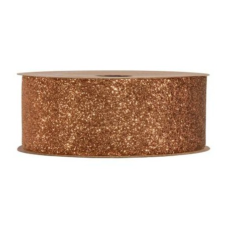 NASTRO DESIREE' mm40x10mt GLITTERATO RAME