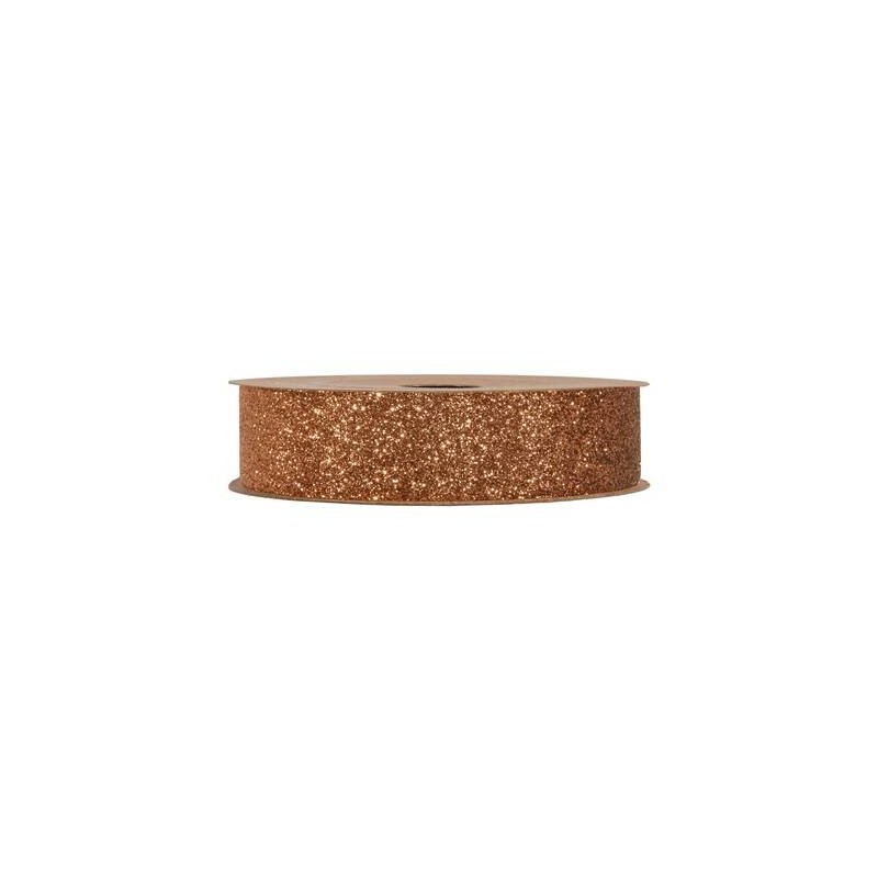 NASTRO DESIREE' mm25x10mt GLITTERATO RAME