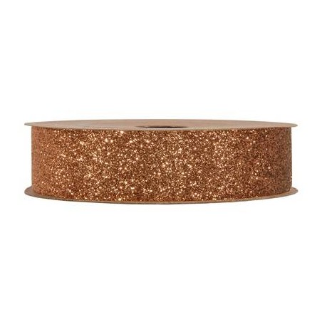 NASTRO DESIREE' mm25x10mt GLITTERATO RAME