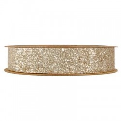 NASTRO DESIREE' mm25x10mt GLITTERATO CHAMPAGNE