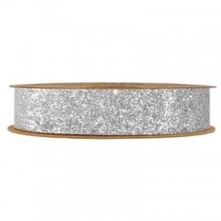 NASTRO DESIREE' mm25x10mt GLITTERATO ARGENTO