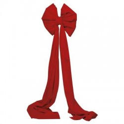 FIOCCO VELVET BOW 48x48X180cm ROSSO