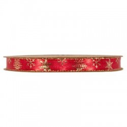 NASTRO TESSUTO SNOWFLAKES mm10x20mt ROSSO