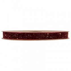 NASTRO VELLUTO LUREX mm10x25mt BORDEAUX