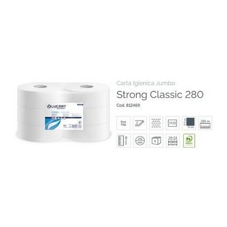 IGIENICA MAXI JUMBO STRONG LUCART D.V. 280mt 6 ROTOLI