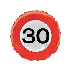 PALLONE MYLAR45cm TRAFFIC 30 ANNI