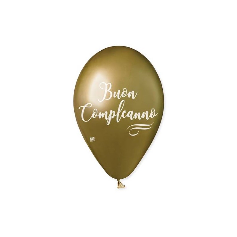 PALLONCINI LATTICE LARTGE 13 33cm GLOSSY BUON COMPLEANNO 10pz