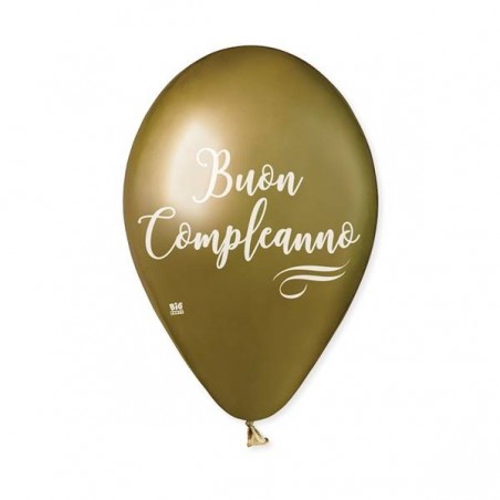 PALLONCINI LATTICE LARTGE 13 33cm GLOSSY BUON COMPLEANNO 10pz