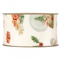 NASTRO VELLUTO CHRISTMAS HORSE mm63x10mt