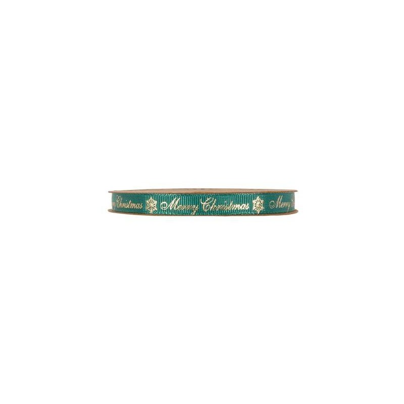 NASTRO MERRY CHIRSTMAS mm10x20mt VERDE SCURO