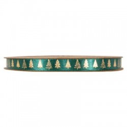 NASTRO RASO ALBERI mm10x20mt VERDE SCURO