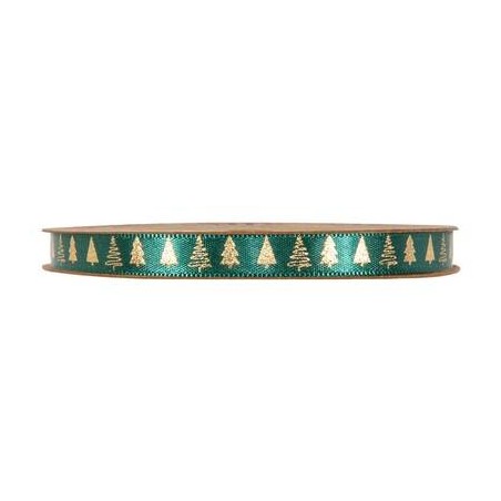 NASTRO RASO ALBERI mm10x20mt VERDE SCURO