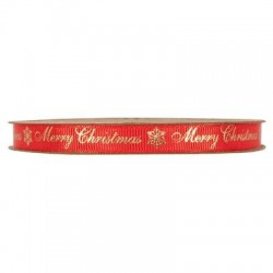 NASTRO MERRY CHRISTMAS mm10x20mt ROSSO