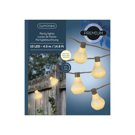 LUCI 10LED FISSA DA ESTERNO 4,5mt