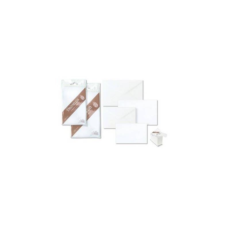BIGLIETTO + BUSTA 7x11cm DALMAZIA 10pz BIANCO