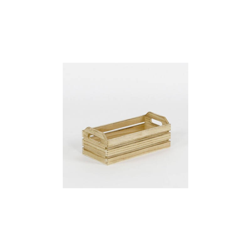 CASSETTA LEGNO RETTANGOLARE C/MANICI 30x15x9cm