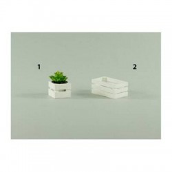 CASSETTA QUADRATA LEGNO CHEAP 7x7cm BIANCA