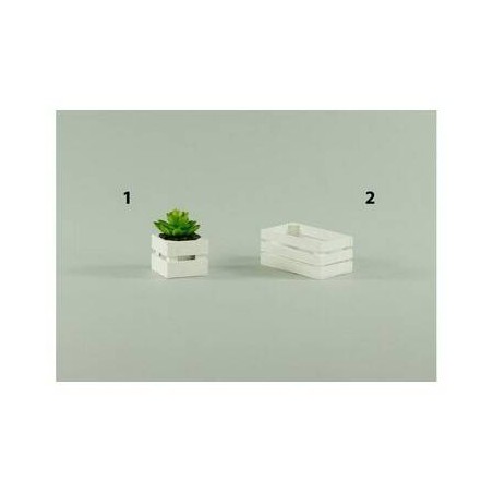 CASSETTA QUADRATA LEGNO CHEAP 7x7cm BIANCA