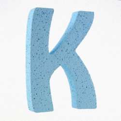 LETTERA POLISTIROLO PASTELLO mm120x90 K CELESTE
