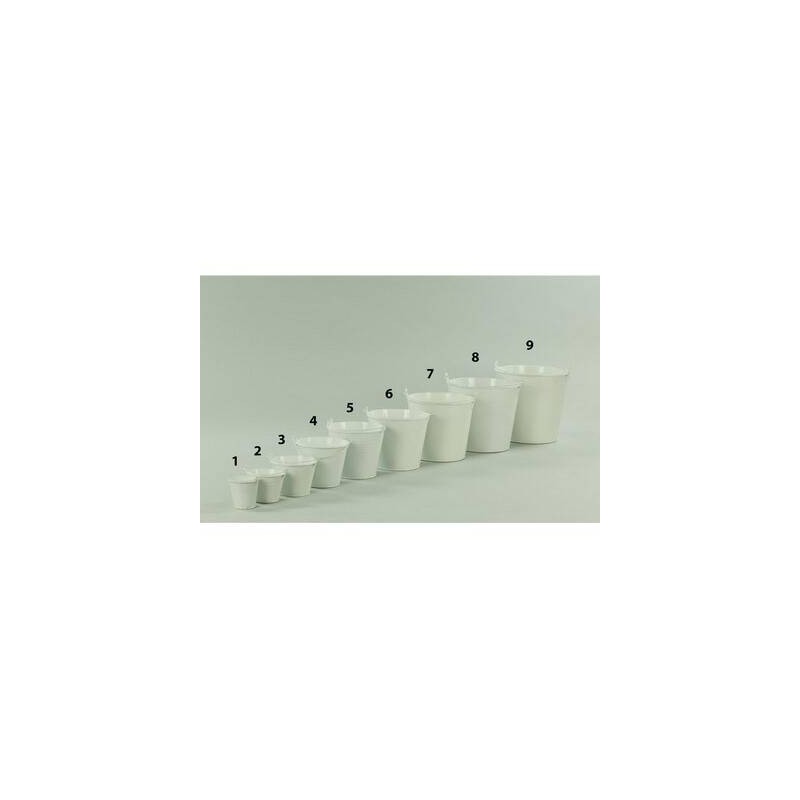 SECCHIELLO IN LATTA ø7x6cm BIANCO