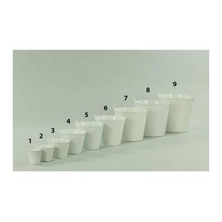 SECCHIELLO IN LATTA ø7x6cm BIANCO