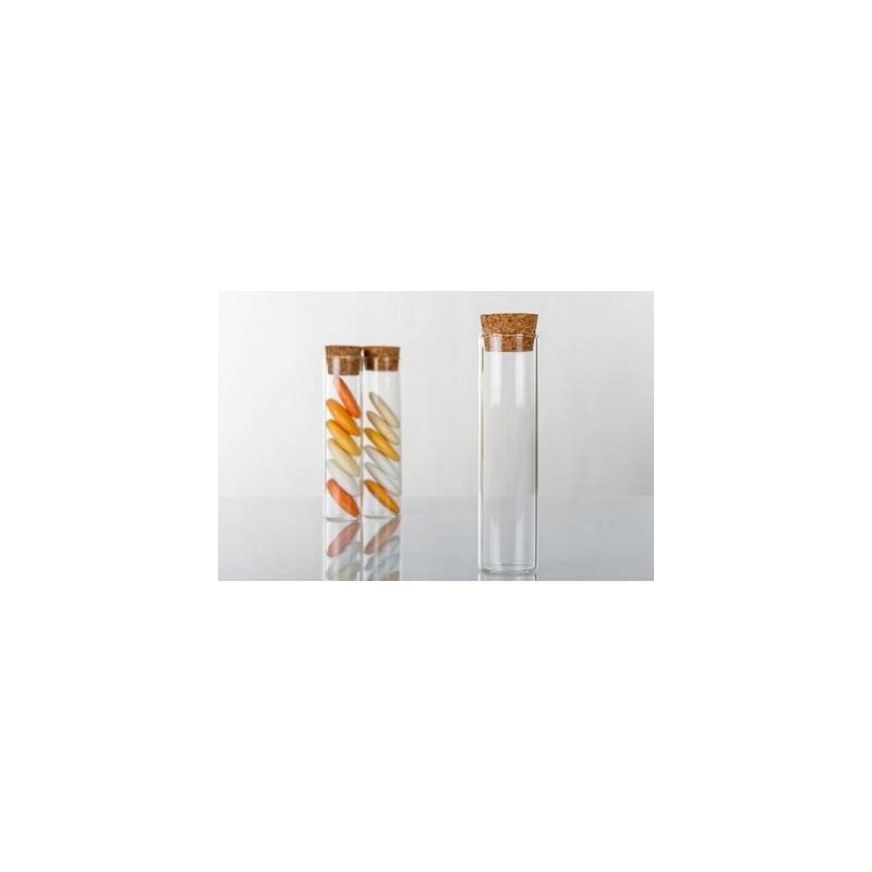 PROVETTA VETRO TAPPO SUGHERO H.10x2,5cm 6pz  H3071